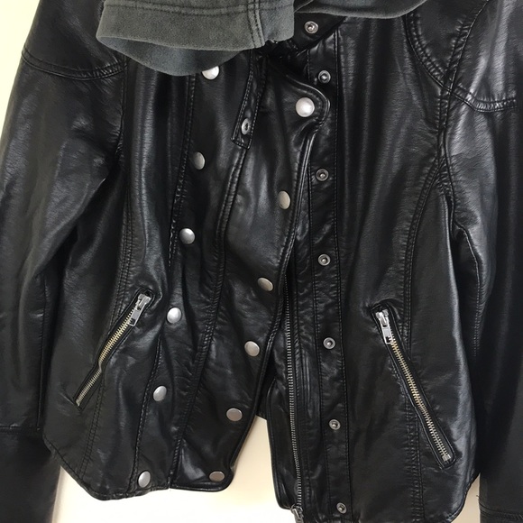Free People New Dawn Hooded Faux Leather Jacket - Picture 3 of 7